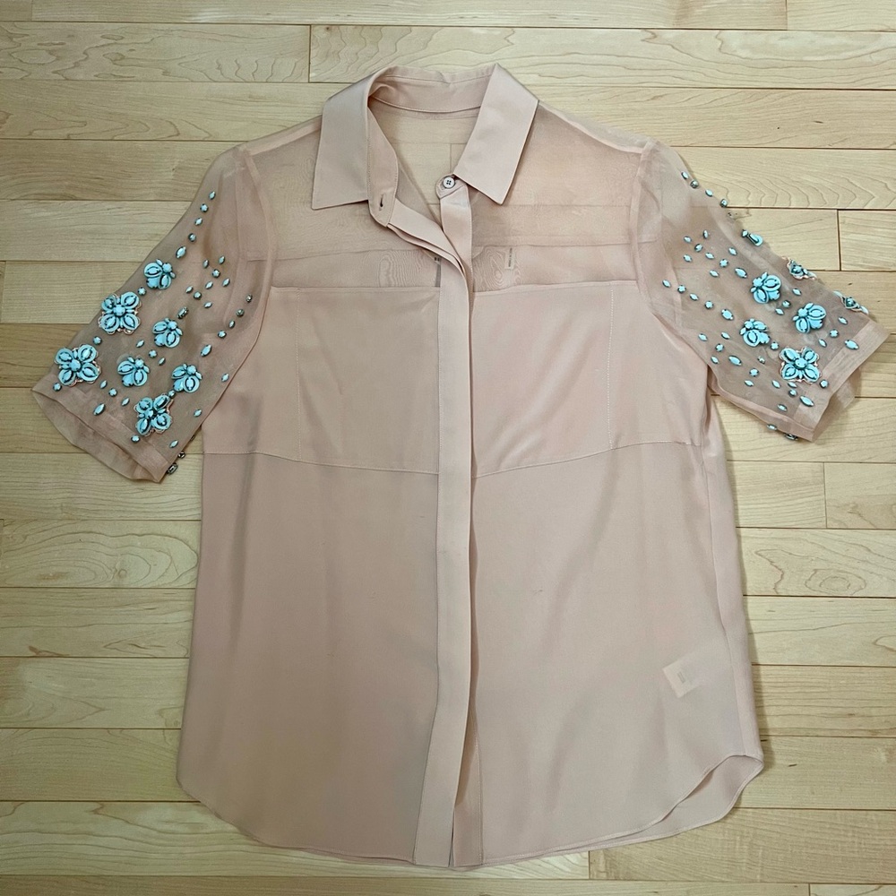 Silk and Sequin embellished top. Rebecca Taylor.